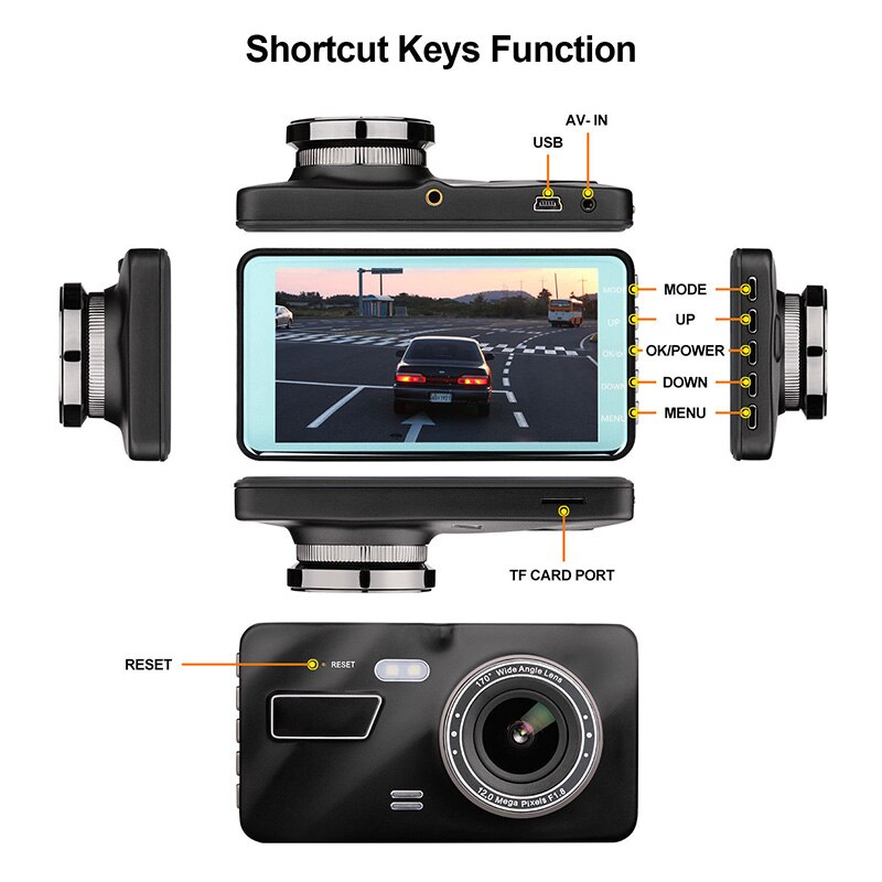 4inch Vehicle Car Dashboard DVR FHD 1080P G-Sensor Camera Video Recorder CSL88