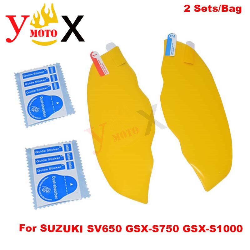 MotoScreenies Speedometer Screen Protector For Suzuki SV650 (2016+) - Transparent, 2-Pack