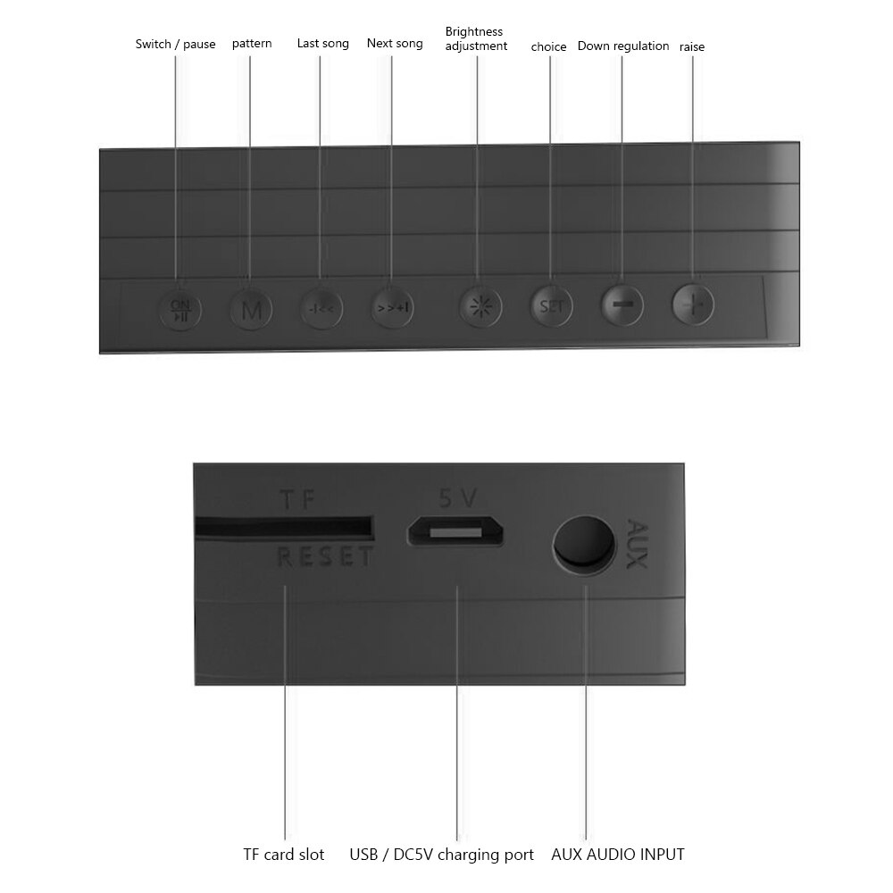 Smart Wekker Spiegel Dual Wekker Fm Radio Bluetooth Speaker Led Digitale Display Wake Up Tafel Klok Woondecoratie