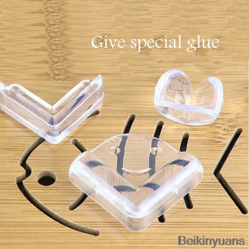 Corner Children's Anti-collision Corner Corners Table Protector Transparent Home Kitchen 4 Pieces / Set of Baby Cabinet Lock