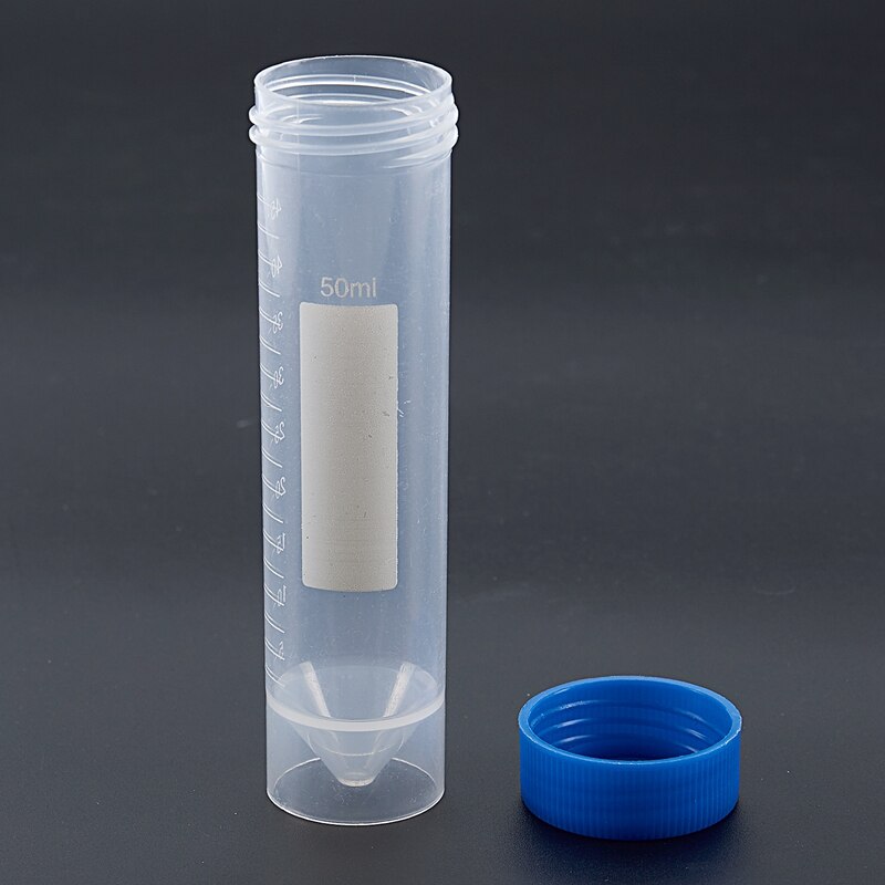 5 Pieces 50ml Plastic Transparent Centrifuge tube with scale Plastic test tube free-standing with Screw Cap