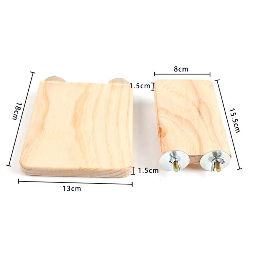 MeterMall Chinchilla Hamster Springboard Squirrel Parrot Bird Standing Platform Wooden Pet Toy