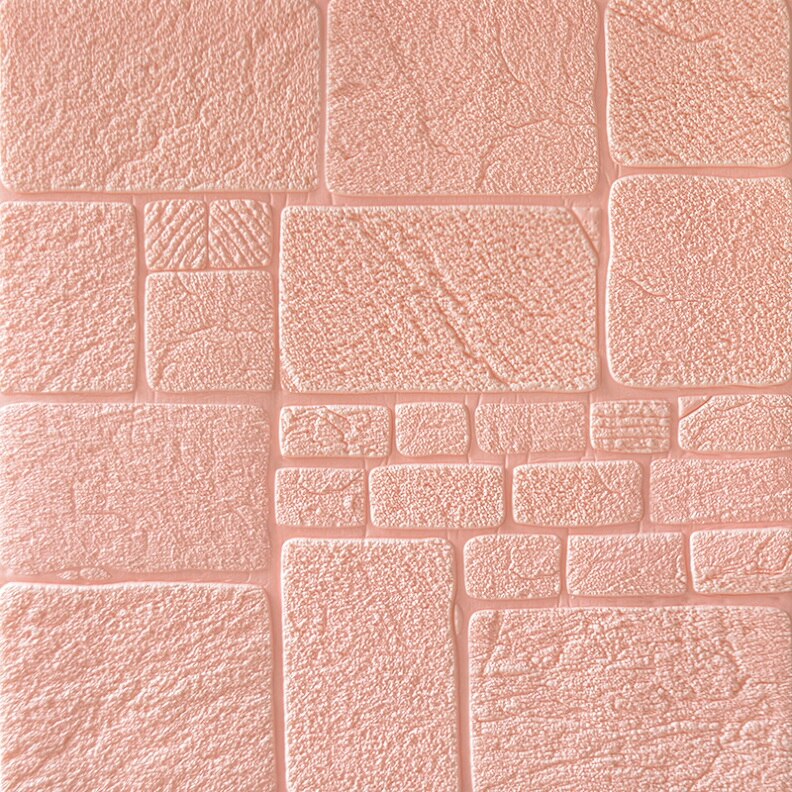 Pe skum 3d væg klistermærker sikker hjem indretning tapet diy væg indretning mursten stue børn soveværelse dekorative klistermærke: Lyserød