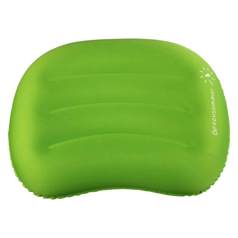 Inflatable Camping Travel Pillow Compact Inflatable Pillow Foldable Ultralight for Hiking Backpacking: green