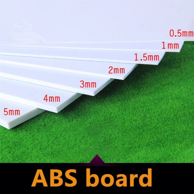 Abs Plank Thickness1-5mm Maat 200Mm X 250Mm Abs Styreen Lakens Wit Meer Aandeel Diy Handleiding Model Maken materialen