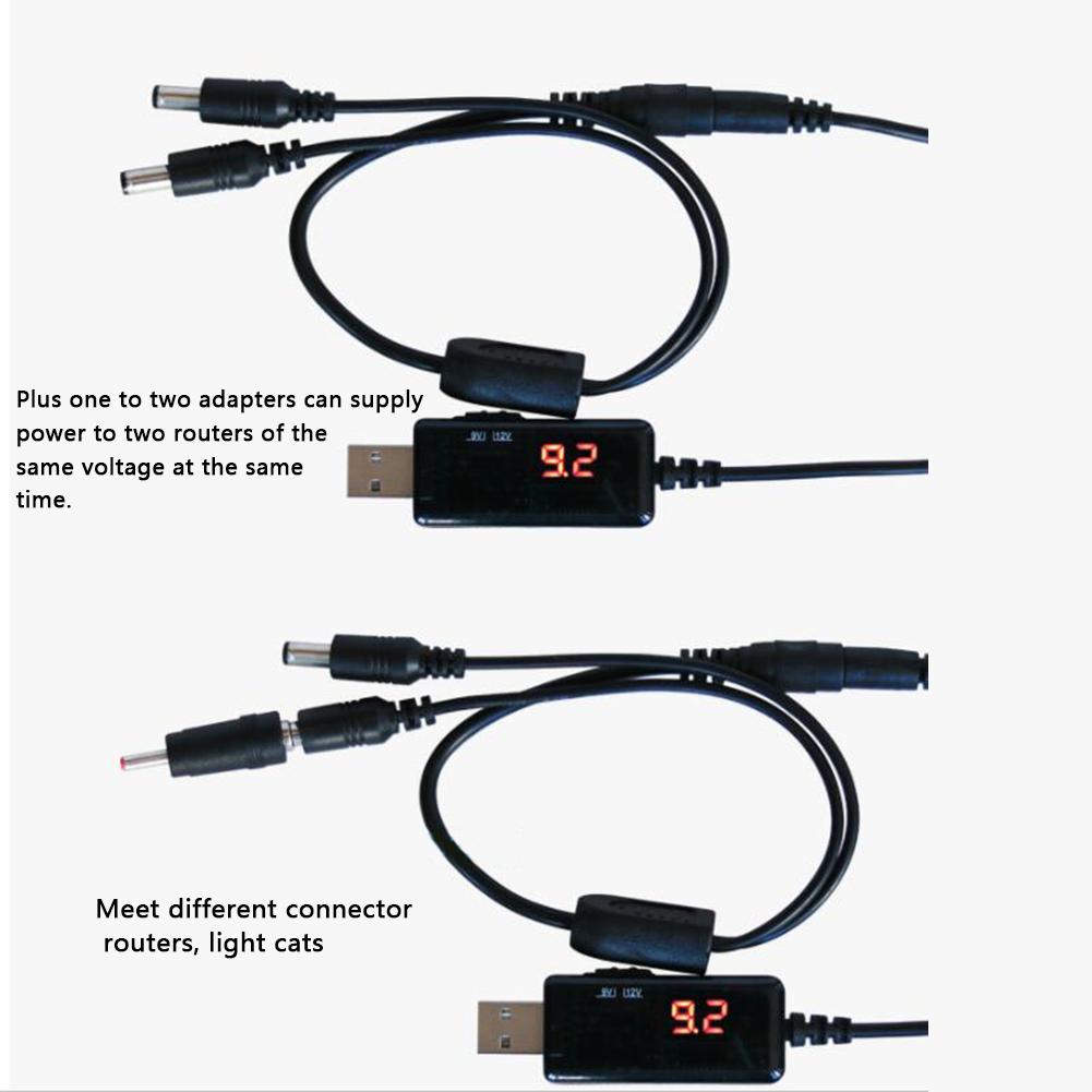 Ihens5 Power Conveter USB 5 V To DC 12 V 3.5mm X 1.35 Mm Cable Adapter USB Booster Power Supply For Router Car Device