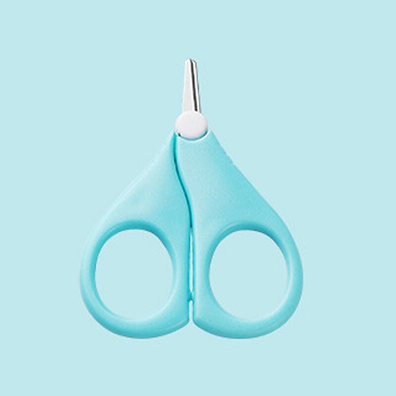 Kort stil sikkerhed baby neglesaks sød mini spædbarn baby cutter saks daglig brug til baby neglepleje manicure cutter: Himmelblå