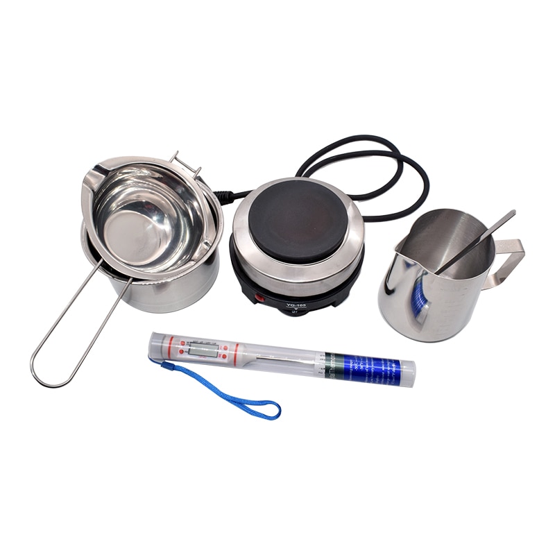 1Set Mini Electric Heater Stove with Beeswax Melting Pot Candle Making Beeswax Melter Beeswax Heateter Wax Melting DIY Candle