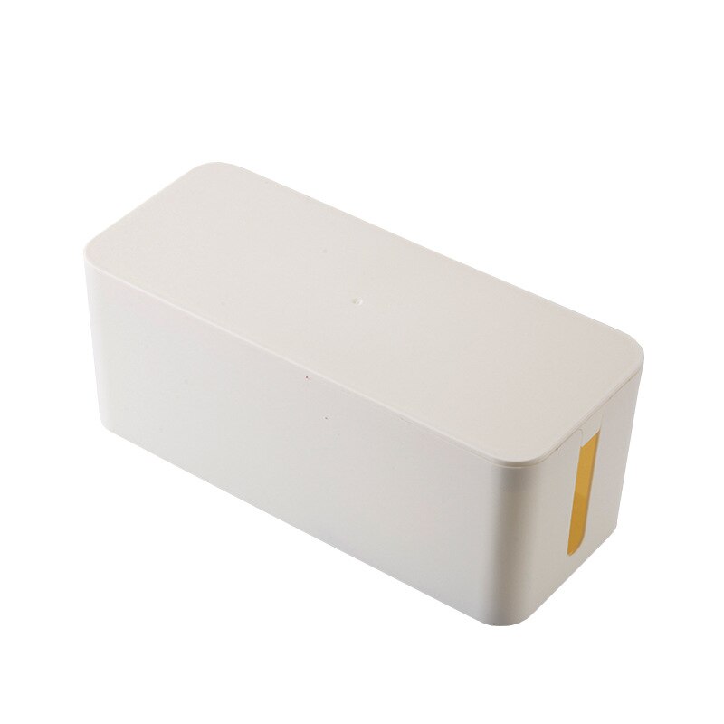 Plastic Wire Storage Box Power Line Storage CasesJunction Box Cable Tidy Storage Box Household Necessities 3 Sizes: L  40.5x15.7x13.7cm / white