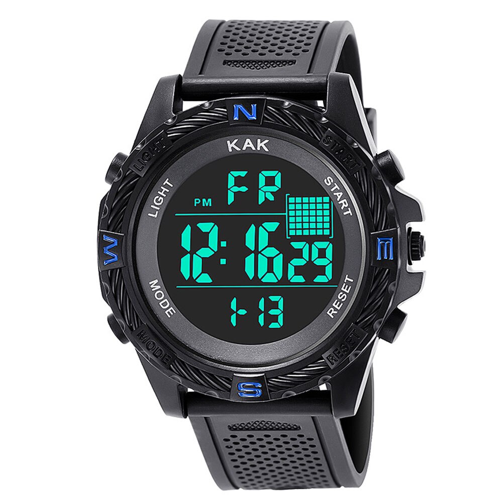 Sports Waterproof Electronic Digital Pointer Stopwatch Luminous Wrist Watch Christmas relogio masculinos: Default Title