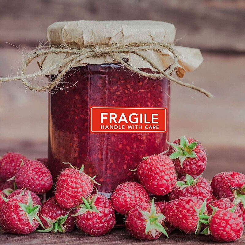 2 Roll 1Inchx 3Inch Labels Fragile Sticker Red Fragile Warning Label Sticker Fragile Label For Packaging