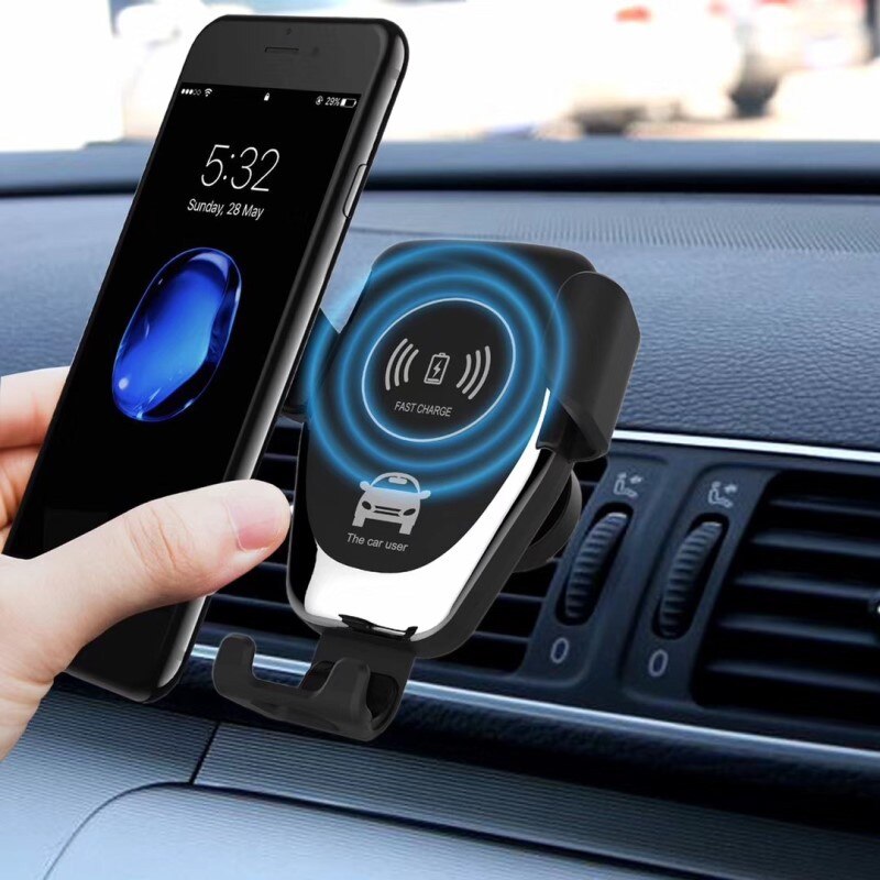 KISSCASE 2 in 1 Wireless Car Charger voor Huawei P30 Pro Air Vent Auto Telefoon Houder Oplader Qi Snelle Draadloze opladen voor Iphone X draadloze oplader voor huawei p30 pro