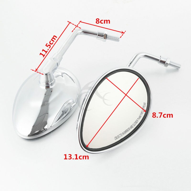 Motocicleta 10mm chrome espelho retrovisor lateral para chefe indiano classe chieftain 2014-17 roadmaster 15-17