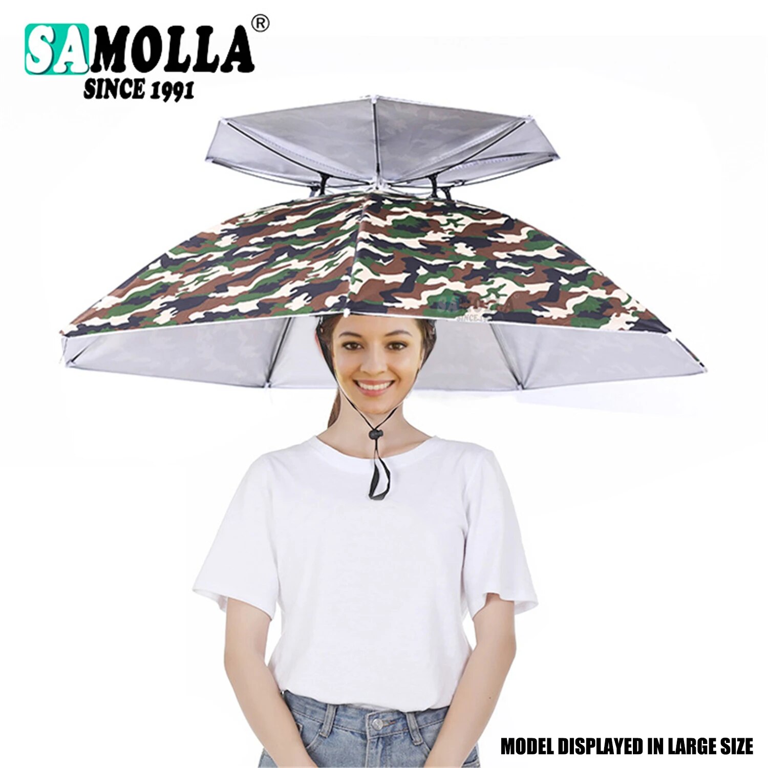 Paraguas de lluvia, sombrero plegable, parasol impermeable, gorro de pesca, sombreros para la cabeza de playa, protección solar UV de doble capa