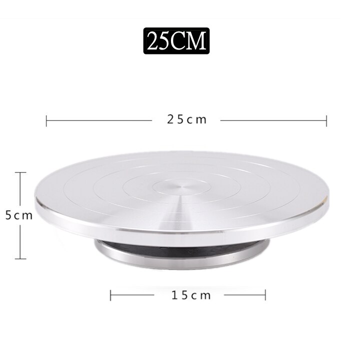 11-30CM Pottery Wheel Rotating Turntable DIY Clay Tools Double-Sided Pottery Turntable Aluminum Art Crafts Ceramics Rotary Plate: 25CM