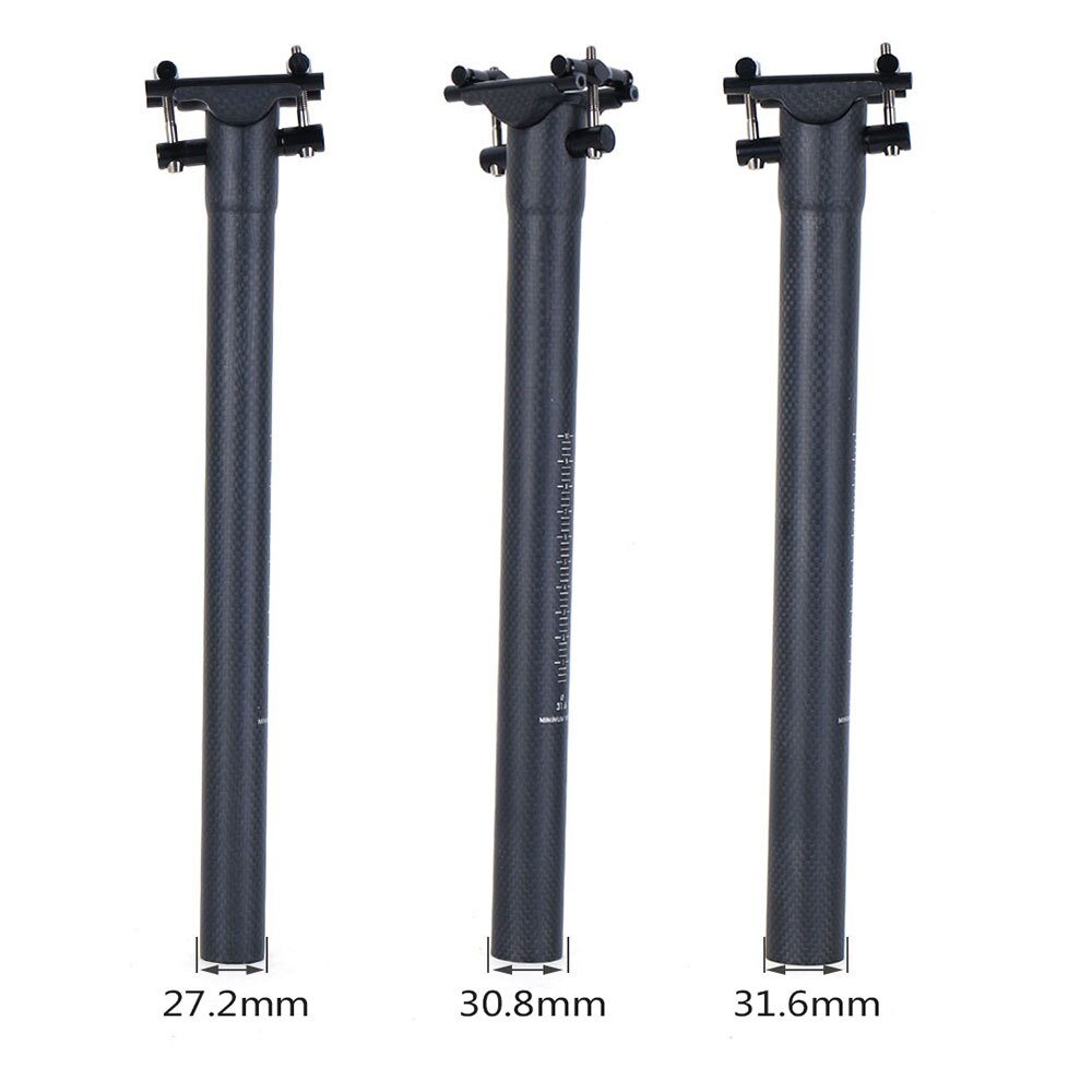 ELITA ONE-tija de sillín de carbono para bicicleta de montaña y carretera, 27,2, 30,8, 31,6mm, 3K, mate