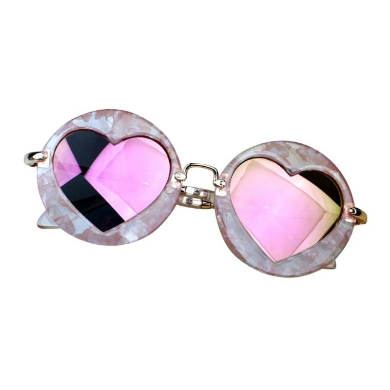 freundlicher Spielzeug Baby mädchen sonnenbrille für freundlicher herz schwarz rosa herz sonnenbrille für freundlicher: C