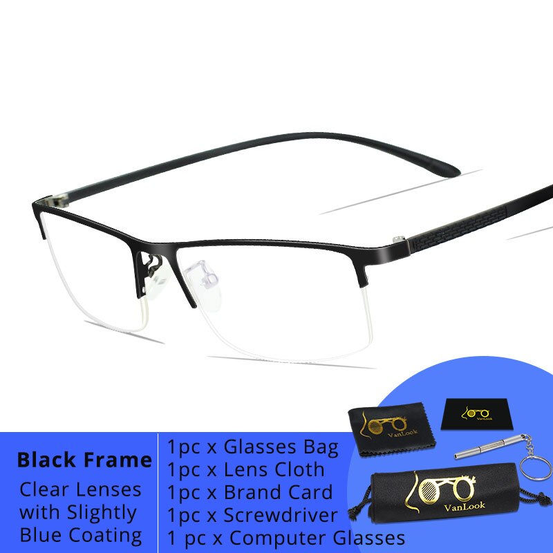 Luz azul bloqueando óculos de computador jogos para homens óculos de sol blu ray kacamata anti radiasi lente clara: Black