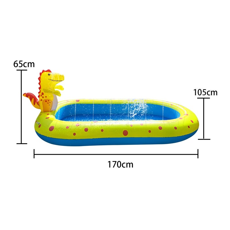 Opblaasbare Dinosaurus Fontein Outdoor Sprinkler Mat Kinderen Zomer Water Speelgoed Zwembad Voor Kinderen