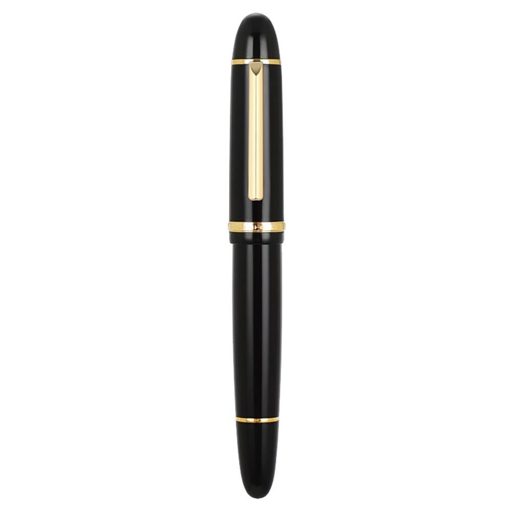 Jinhao X159 #8 Extra Fine / Fine / Medium Nib Fountain Pen, Black Acrylic Big Size Writing Pen: Yellow / M
