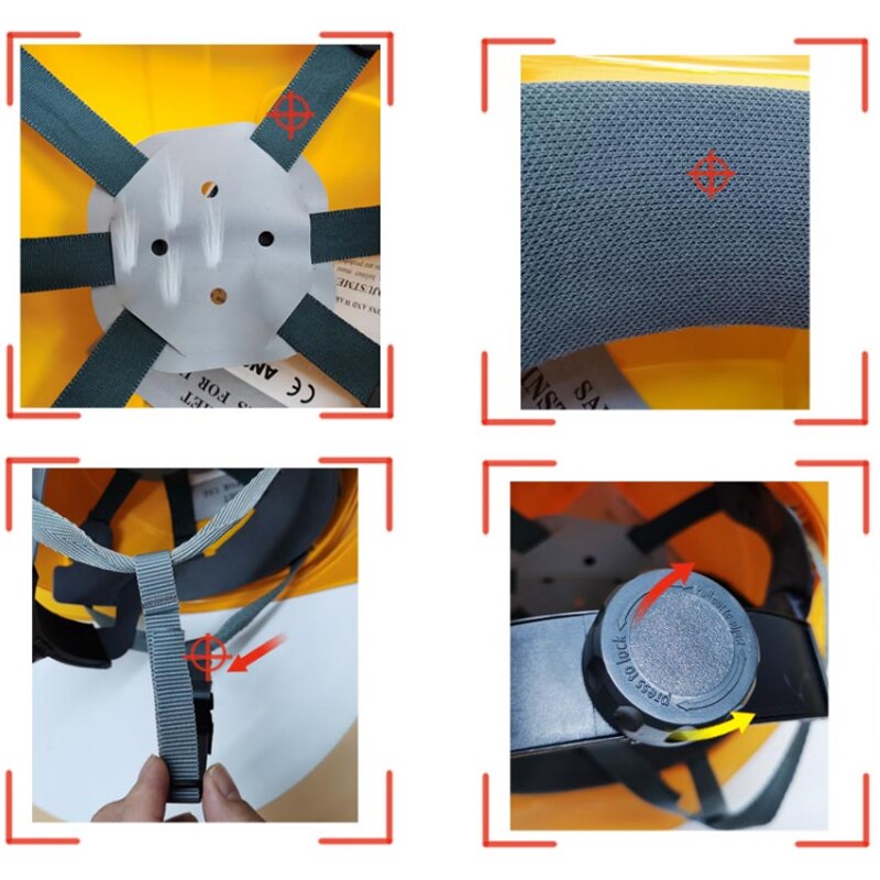 CK Tech. Safety Helmet Transparent brim Hard Hat High Strength ABS Work Cap Construction Engineering Protective Helmets