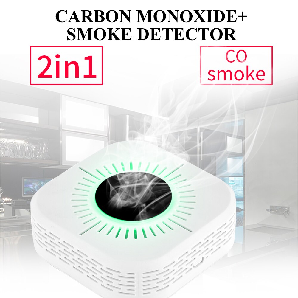2 In 1 Co Koolmonoxide Sensoren & Rookmelder Fire Alarm Sensor Co Carbon Vergiftiging Detector
