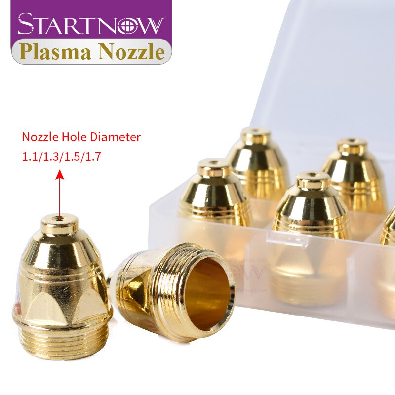 Startnow-consumibles de electrodo Hafnium de boquilla de Cortador de Plasma por aire, máquina de corte CNC, boquilla de Plasma P80 de , 10 juegos