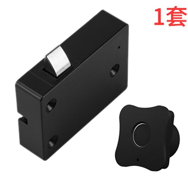 Drawer Intelligent Electronic Lock File Cabinet Lock Storage Cabinet Fingerprint Lock Cabinet Door Fingerprint Lock Furniture: Black 2