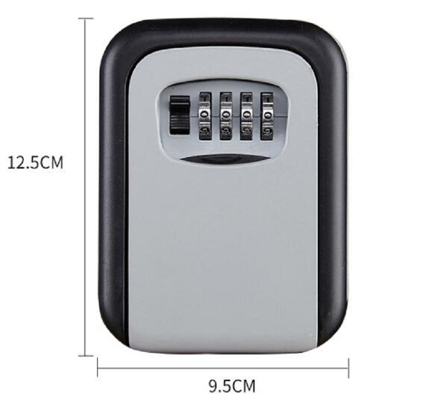Wall Mounted Key Storage Organizer Boxes with 4 Digit Combination Lock Spare Keys Organizer Boxes Metal Secret Safe Box