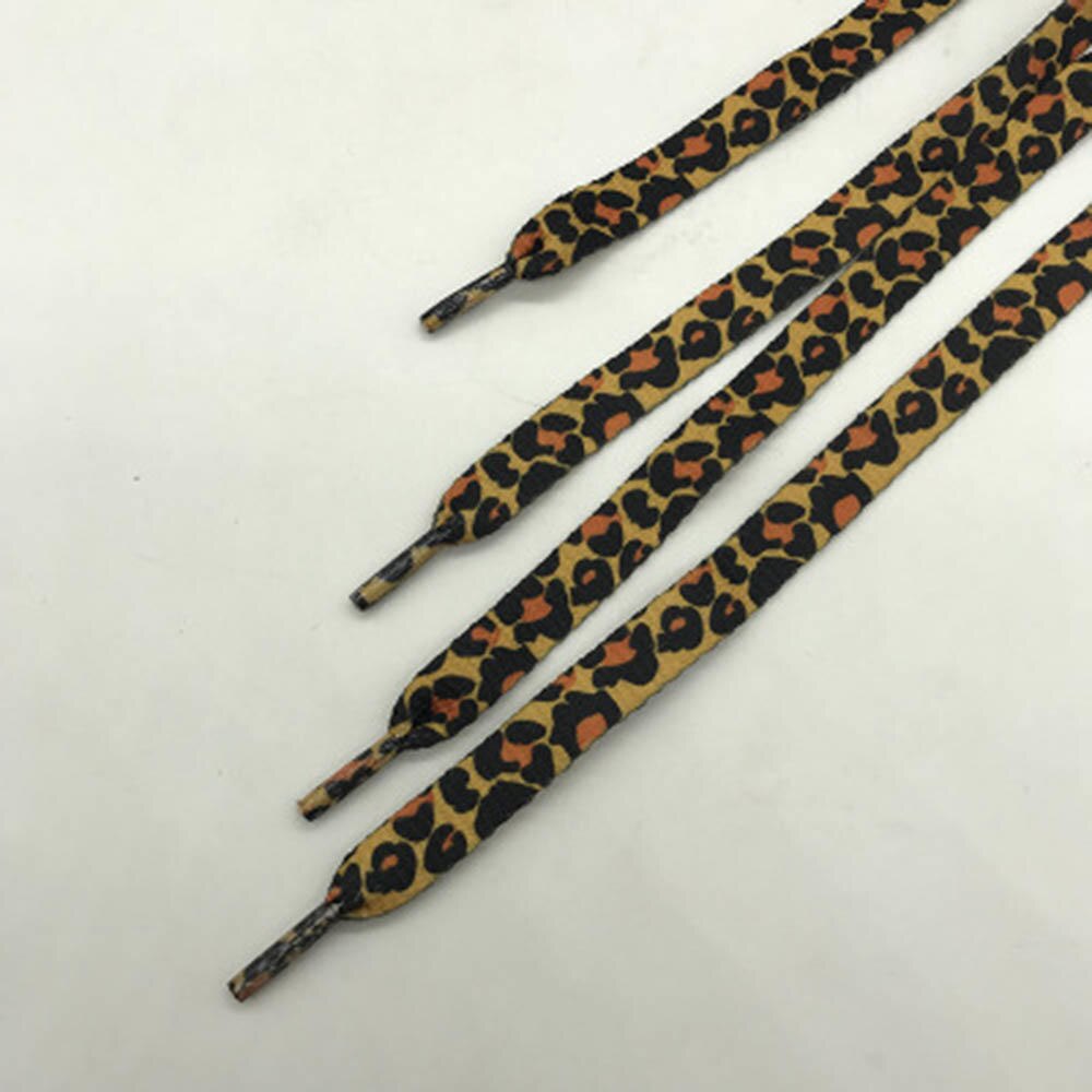 Cordones clásico con estampado de leopardo para hombre y mujer, cordones para zapatillas deportivas, a la , para niños y adultos, 1 par