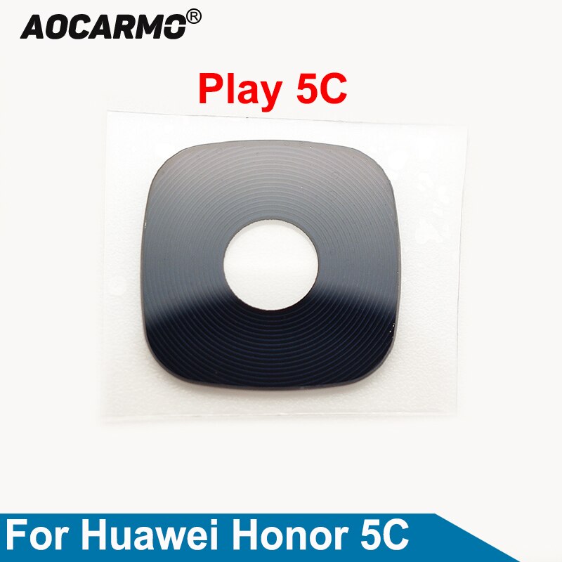 Aocarmo-lente de cámara trasera de cristal con pegatina adhesiva, pieza de repuesto para Huawei Honor Play 5C NEM-TL00H