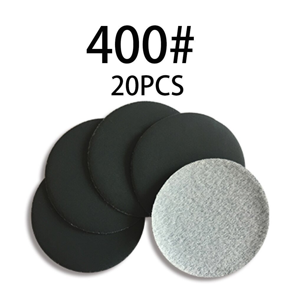 Discos de lijado de herramientas equipo de cerámica 20 piezas gancho y lazo de papel de lija 400-10000 arena: 400