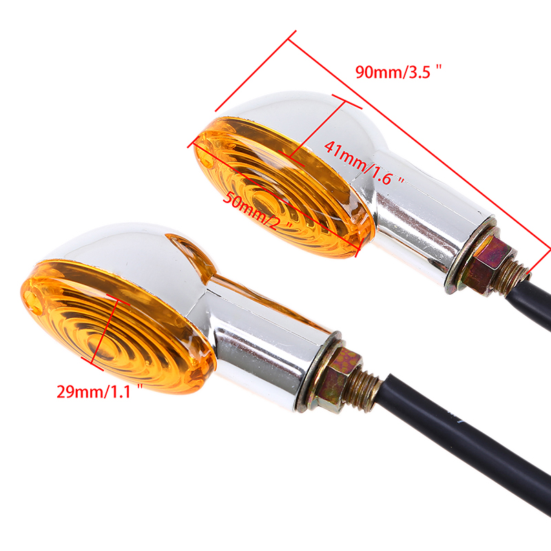 POSSBAY 4 Pçs/lote 12V Universal Motos Turn Signal Indicadores Luzes Âmbar Blinker Flasher Moto Luz Direcional