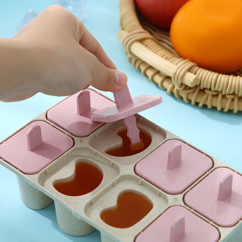 Wheat Straw Diy Letter 8 Lattice Ice Cream Stick Mould Cute Wheat Straw Ice Cream Block Mould