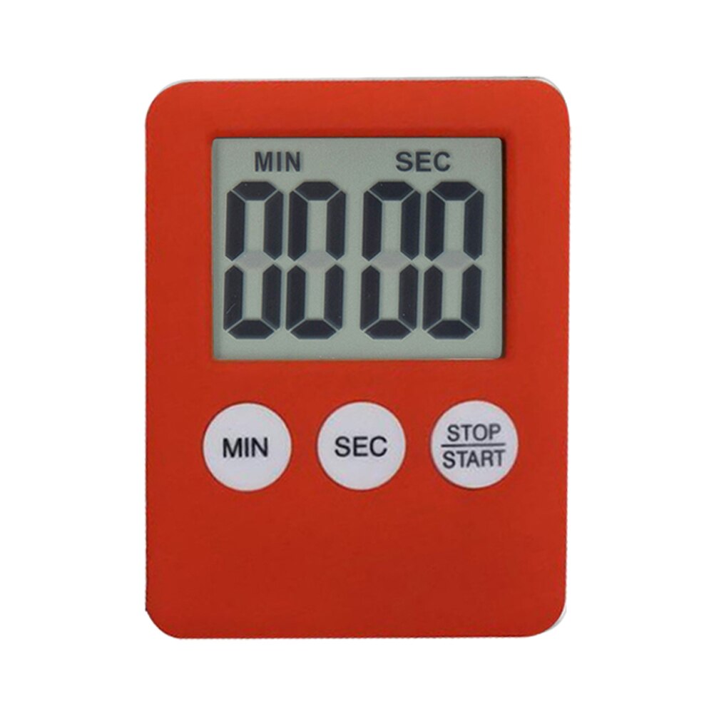 Koken Countdown Wekker Stopwatch Professionele Handheld Lcd Chronograaf Mini Lcd Digitale Display Keuken Timer: Rood