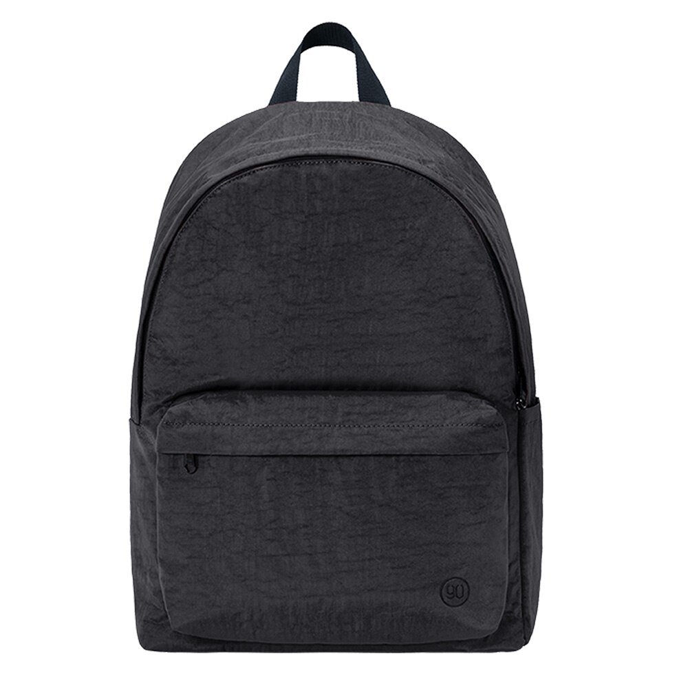 NINETYGO 90FUN mochila para jóvenes universitarios, bolsa de 15L de capacidad para niñas y niños, colorida mochila para parejas, bolsa de escuela ligera a la: Black