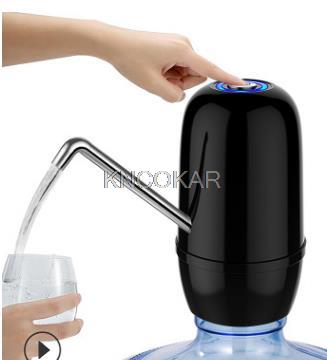 Double pump barreled water pump electric pure barrel water compressor mineral water dispenser household automatic water suction: Black