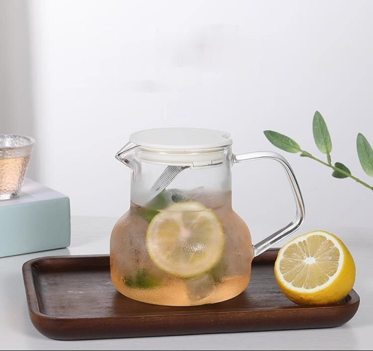 Hervidor de agua frío de 1000ml, tetera de vidrio a prueba de explosiones, jarra de vidrio con protección de alta temperatura