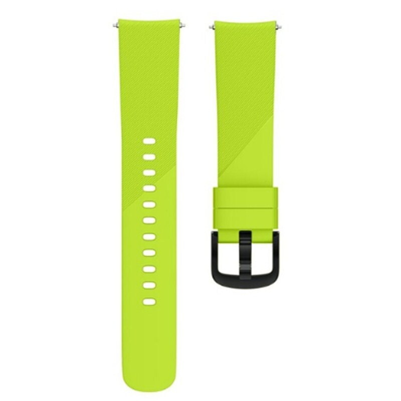 Correa de silicona para reloj Samsung galaxy watch active 2 gear S2, accesorio deportivo de 20mm, 42mm: Green / size S