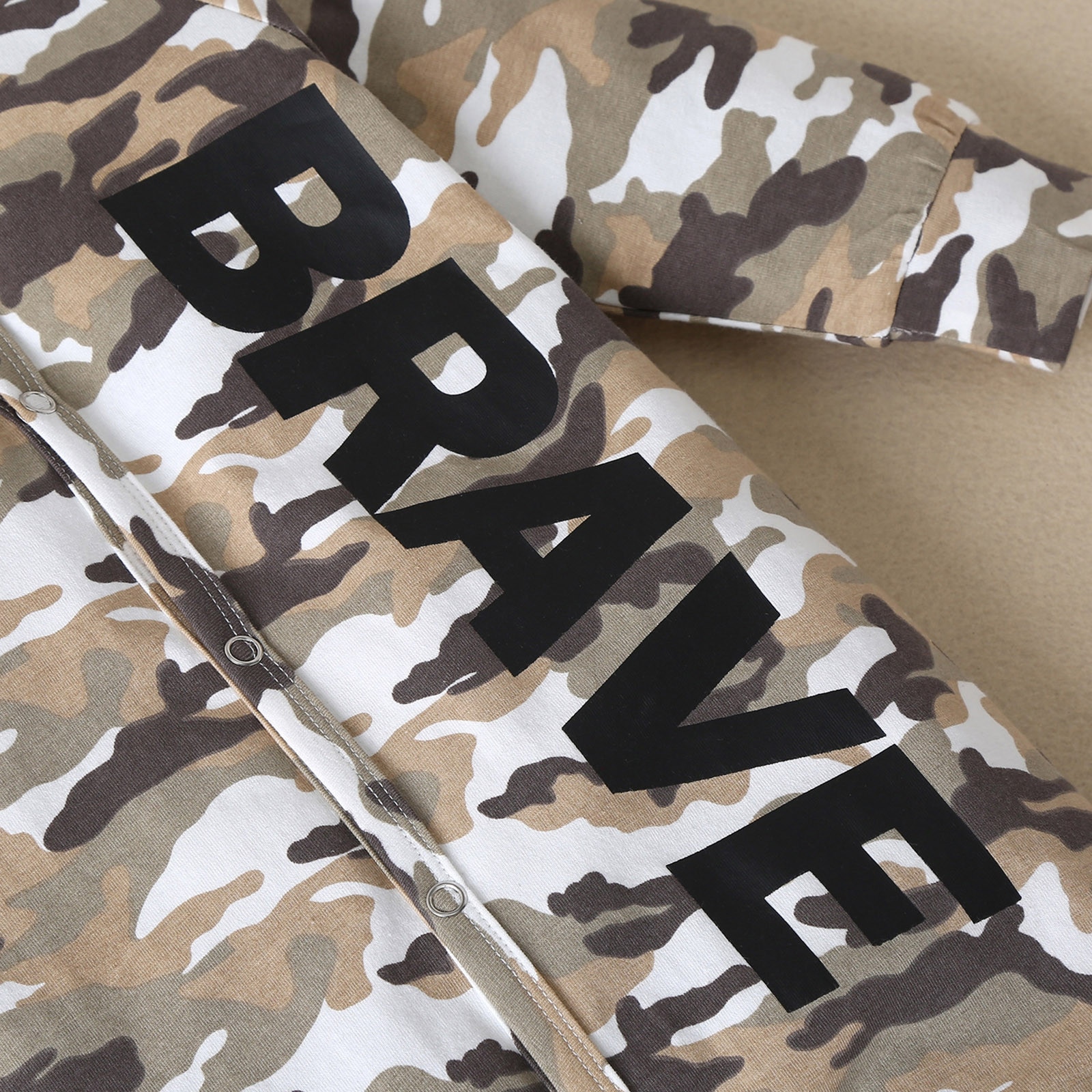 Baby Romper Infant Baby Boy Clothes Girls brave Camouflage Letter Romper Long Sleeve Baby Girl Jumpsuit Clothing 3-18M