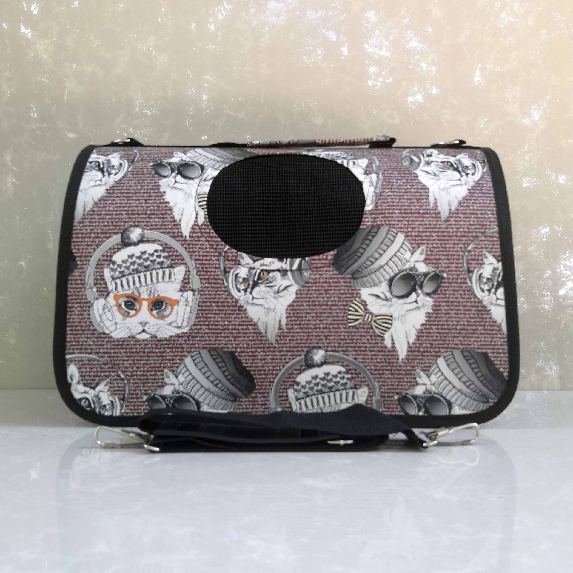Dog Cat Carrier Backpack Travel Breathable Pet Bag Out Folding Shoulder Messenger Bag for Small Dogs Pet Suppliers: 11 / L(40x21x27cm)