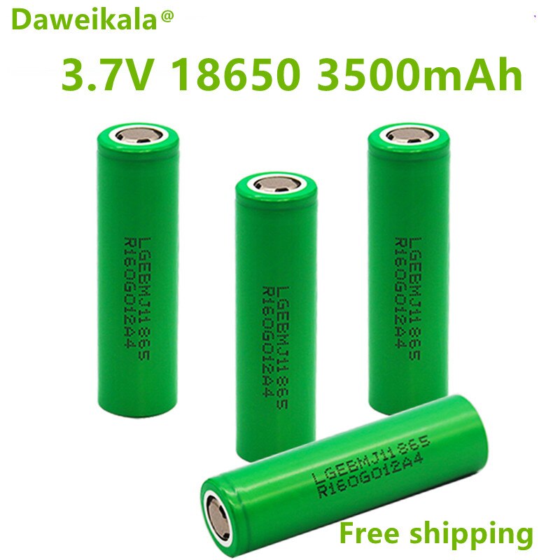Batteries Lithium-ion rechargeables pour LG MJ1, 100% originales, 1 à 10 pièces, 3.7 v, 3500 mah, 18650, pour lampe de poche, 3500 mah