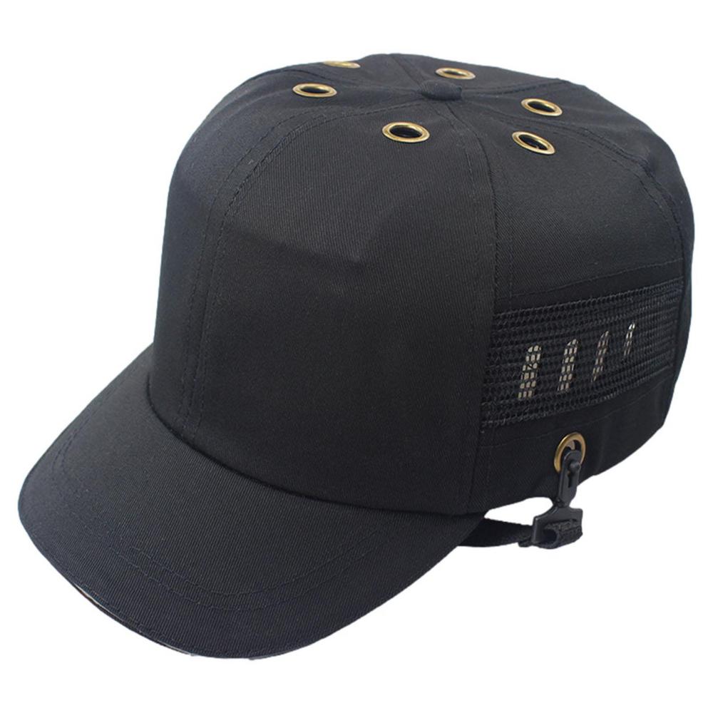 Bicycle helmets baseball caps antique collision protection caps helmets for men women adjustable head circumference bicycle helmet 52-58cm: Black
