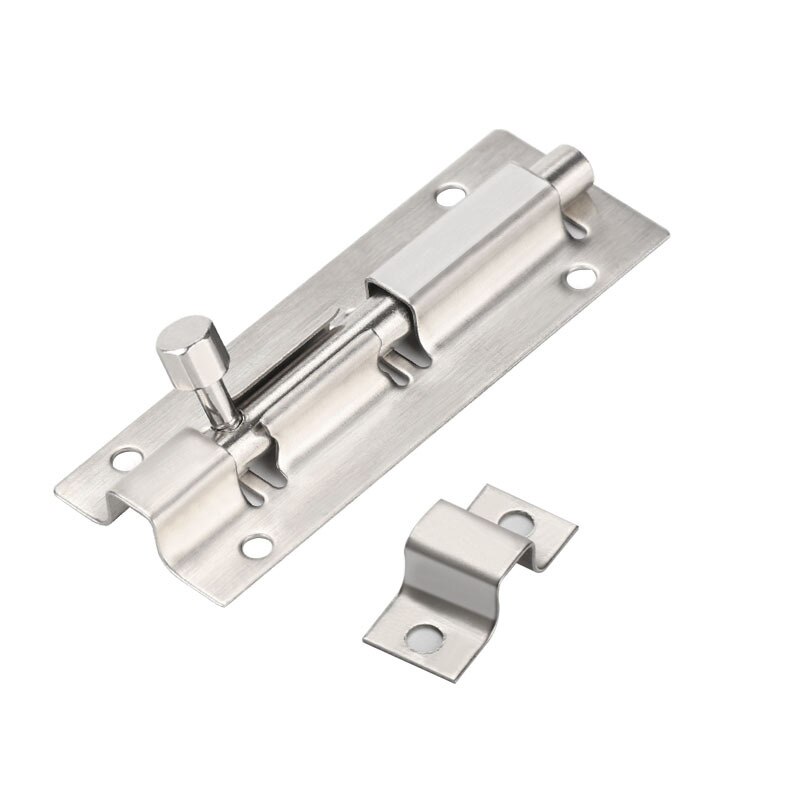 Verrous de porte de meuble de 4/5/6/8/10/12 pouces, serrure en acier inoxydable, loquet de chaîne de porte coulissante pour quincaillerie de portail