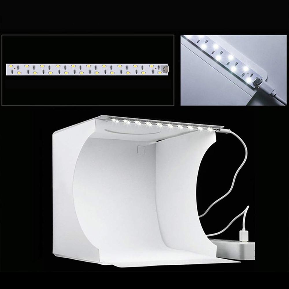 LED Studio Photo remplir Lightbox Mini Studio boîte Portable pratique petit LED photographique remplissage boîte facile à assembler