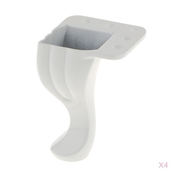 4x metall sofa ben skrivebord bordføtter sokkel erstatning h : 8cm hvit maskinvare