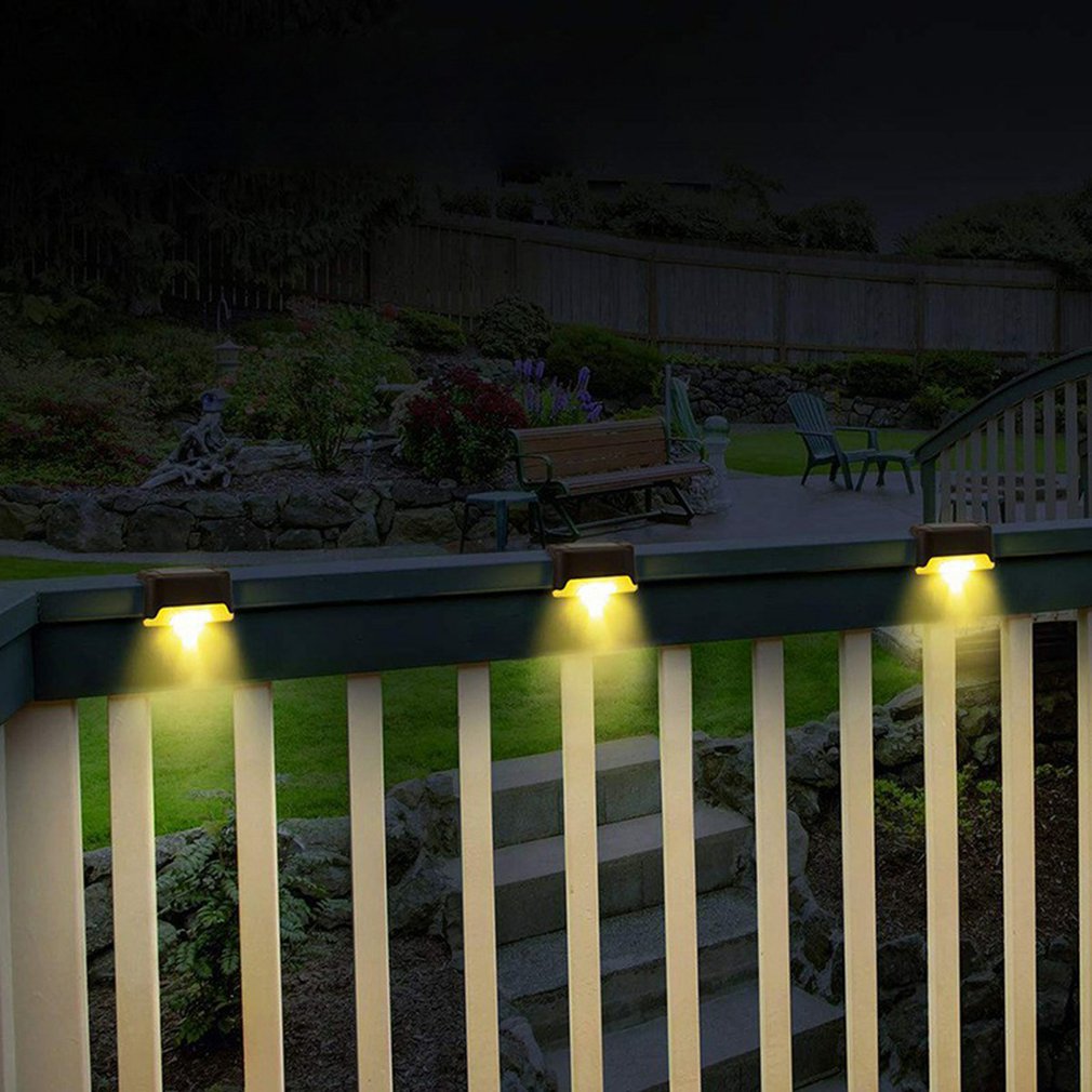 Solar Dekverlichting Solar Powered Step Verlichting Voor Buiten Waterdichte Led Solar Lamp Voor Patio Trappen Tuin