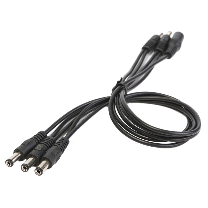 5 weg Pedal Gitarre Effekte 9V Netzteil Adapter Kabel Splitter Schwarz