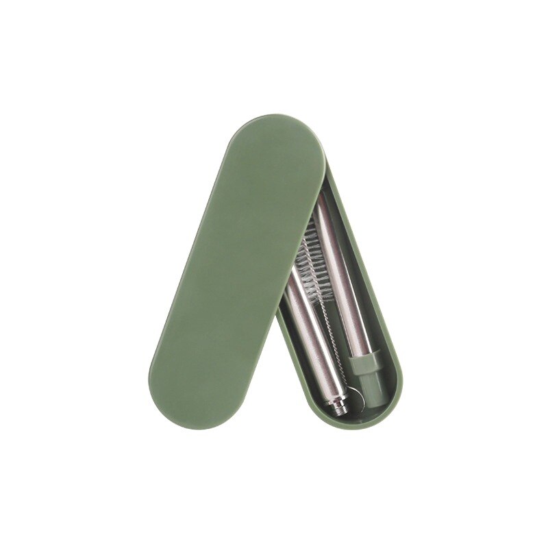 Pajitas plegables reutilizables, pajilla de Metal telescópica de acero inoxidable con caja de almacenamiento portátil: 4