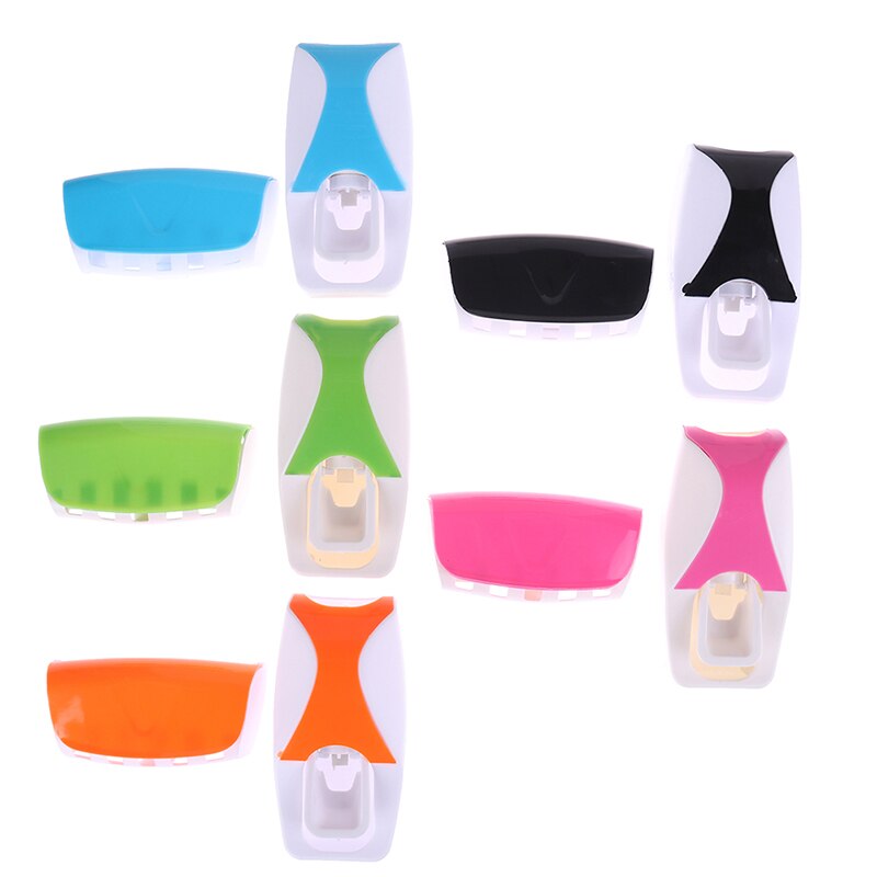 Automatische tandpasta dispenser tandenborstelhouder badkamerproducten wandmontage rek badset tandpasta knijpers